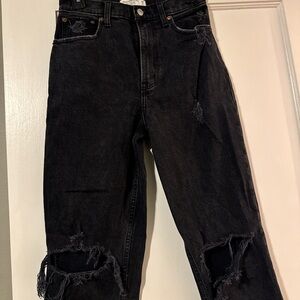 Abercrombie & Fitch Curve Love 90s Straight Ultra High Rise Jeans - Size 2R